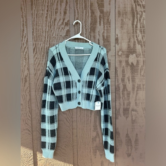 NWT Arizona Jean Company Cropped Cardigan Size Large - Picture 1 of 7